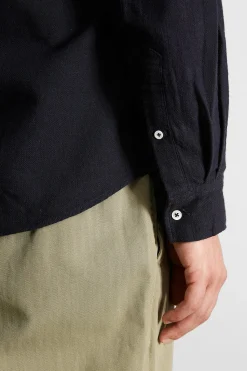 Hombre Edmmond Studios Adam Shirt Plain Navy