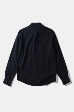 Hombre Edmmond Studios Adam Shirt Plain Navy