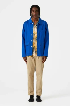 Hombre Edmmond Studios Albatros Jacket Plain Blue