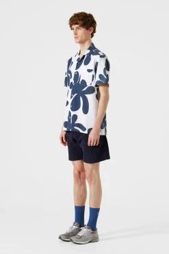 Hombre Edmmond Studios Alice Short Sleeve Shirt Printed Navy
