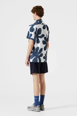 Hombre Edmmond Studios Alice Short Sleeve Shirt Printed Navy