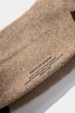 Hombre Edmmond Studios Archer Socks Plain Beige