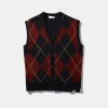 Hombre Edmmond Studios Argyle Vest Plain Navy