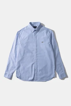Hombre Edmmond Studios Bd Shirt Oxford Plain Light Blue