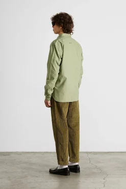 Hombre Edmmond Studios Bd Shirt Oxford Plain Olive