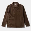 Hombre Edmmond Studios Bline Jacket Cord Plain Brown