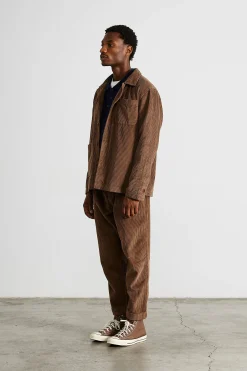 Hombre Edmmond Studios Bline Jacket Cord Plain Brown