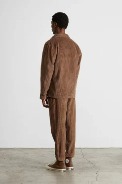 Hombre Edmmond Studios Bline Jacket Cord Plain Brown