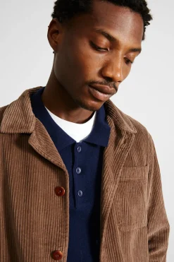 Hombre Edmmond Studios Bline Jacket Cord Plain Brown