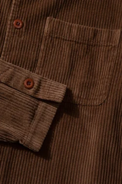 Hombre Edmmond Studios Bline Jacket Cord Plain Brown