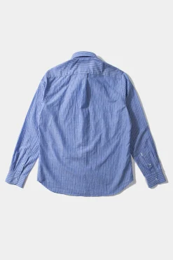 Hombre Edmmond Studios Bold Shirt Vertical Stripes Blue