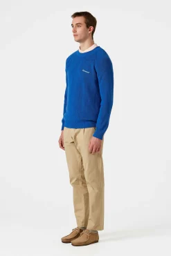 Hombre Edmmond Studios Canale Sweater Plain Blue