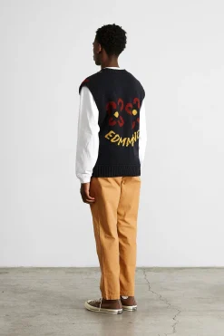 Hombre Edmmond Studios Chino Herringbone Plain Caramel