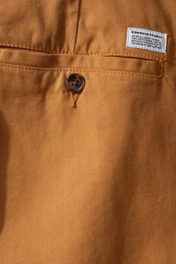 Hombre Edmmond Studios Chino Herringbone Plain Caramel