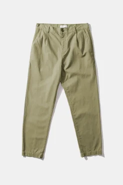 Hombre Edmmond Studios Chino Herringbone Plain Khaki