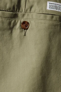 Hombre Edmmond Studios Chino Herringbone Plain Khaki