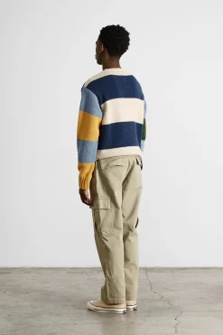 Hombre Edmmond Studios Clown Sweater Colour Block Navy