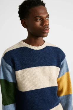 Hombre Edmmond Studios Clown Sweater Colour Block Navy