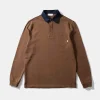Hombre Edmmond Studios College Polo Plain Brown
