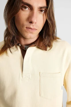 Hombre Edmmond Studios College Polo Plain Vainilla