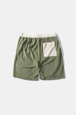 Hombre Edmmond Studios Contrast Terry Shorts Plain Olive