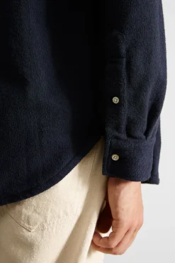 Hombre Edmmond Studios Crisp Shirt Plain Navy