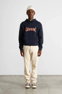 Hombre Edmmond Studios Curly Hoodie Plain Navy