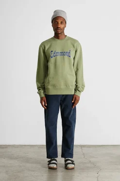 Hombre Edmmond Studios Curly Sw Plain Olive