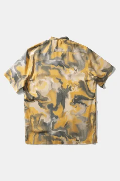 Hombre Edmmond Studios Darius Short Sleeve Plain Mustard