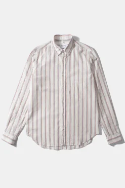 Hombre Edmmond Studios Day Shirt Stripes Plain Off White