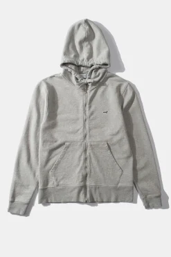 Hombre Edmmond Studios Duck Patch Zip Hoodie Plain Grey