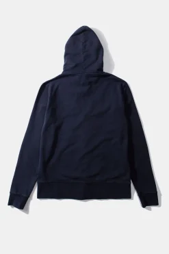 Hombre Edmmond Studios Duck Patch Zip Hoodie Plain Navy