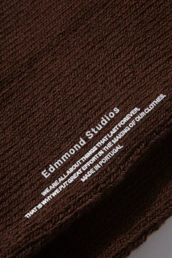 Hombre Edmmond Studios Duck Socks Plain Dk Brown