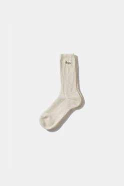 Hombre Edmmond Studios Duck Socks Plain Off White