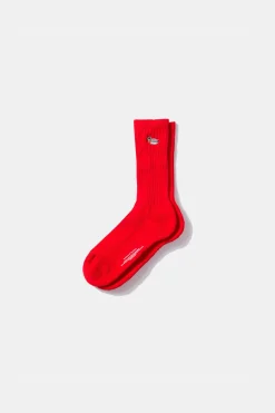 Hombre Edmmond Studios Duck Socks Plain Red