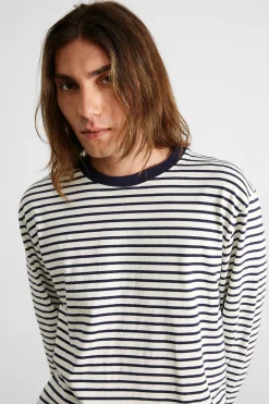 Hombre Edmmond Studios Embro Stripes Plain Navy