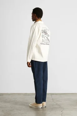 Hombre Edmmond Studios Embroidery Jacket Plain Off White