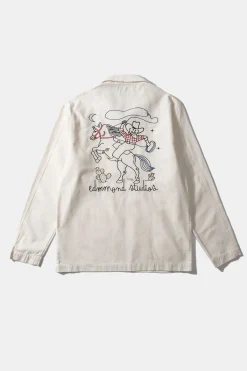 Hombre Edmmond Studios Embroidery Jacket Plain Off White