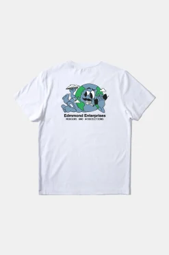 Hombre Edmmond Studios Enterprises Tee Plain White
