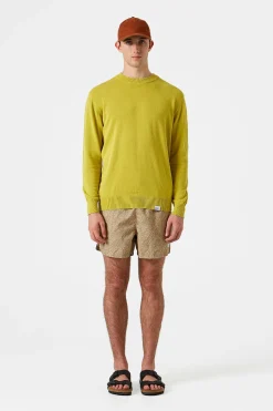 Hombre Edmmond Studios Flax Sweater Plain Green