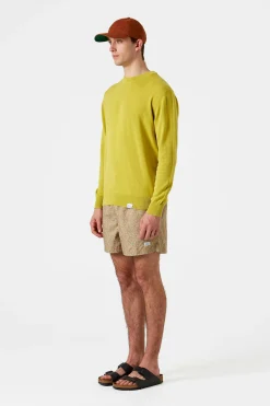 Hombre Edmmond Studios Flax Sweater Plain Green