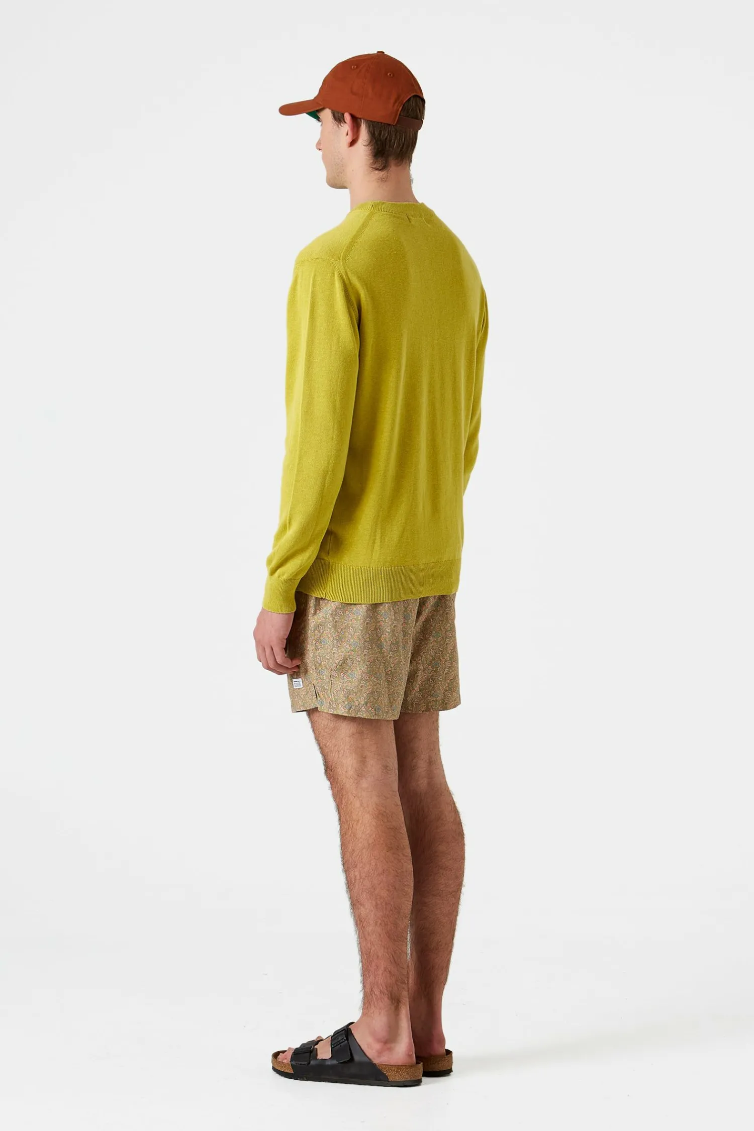 Hombre Edmmond Studios Flax Sweater Plain Green