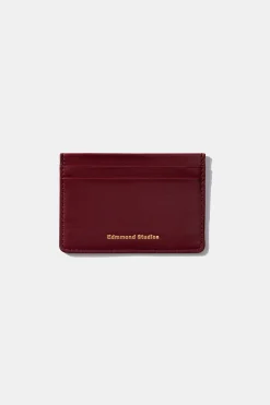 Hombre Edmmond Studios Fold Card Holder Plain Bordeaux