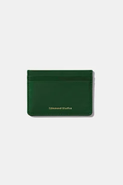 Hombre Edmmond Studios Fold Card Holder Plain Dk Green