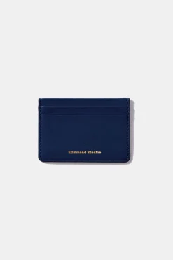 Hombre Edmmond Studios Fold Card Holder Plain Navy
