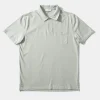Hombre Edmmond Studios Jersey Polo Plain Sage