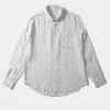 Hombre Edmmond Studios Linen Shirt Plain White