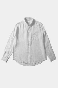 Hombre Edmmond Studios Linen Shirt Plain White