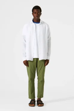 Hombre Edmmond Studios Linen Shirt Plain White