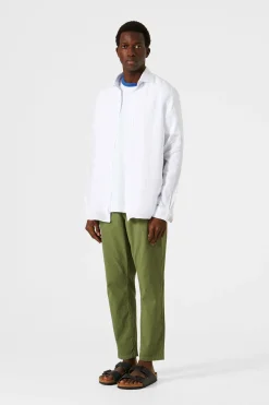 Hombre Edmmond Studios Linen Shirt Plain White